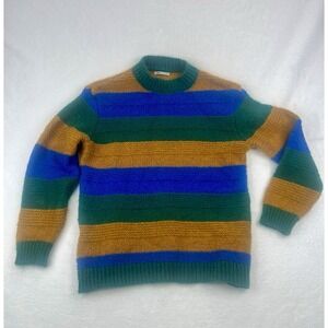 Zara Men's Alpaca Wool Colorblock Sweater‎ Size Medium Wool Blend
